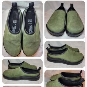 Women's Tatami by Birkenstock Green Suede Slip On Shoes Size 7
